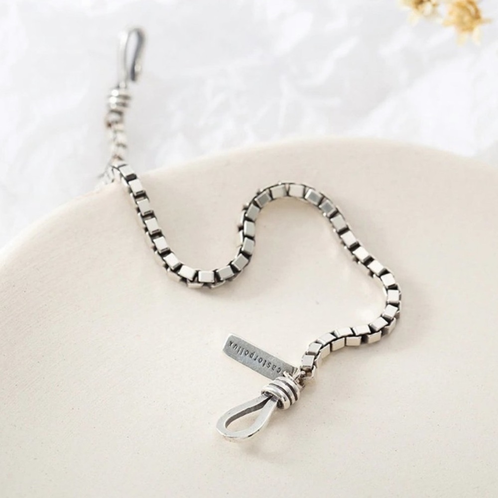 NEW 925 STERLING SILVER CHAIN BRACELET, NICE BRACELET, CUTE BRACELET - Picture 3 of 7
